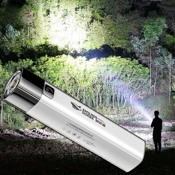 led USB El Feneri Güç Bankası Cep Telefonu şarj edilebilir lamba Güçlü ışıklı fener Arama Mini Kamp Yürüyüş Balıkçılık Meşale olight