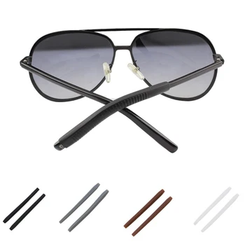 1 Çift Gözlük Güneş Gözlüğü Kayma Setleri Gözlük Bacak Yuvarlak Delik Kapağı Anti Kayma Silikon Kulak Kancası Tapınak Ucu Gözlük Aksesuarları