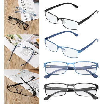 Iş Erkek Metal okuma gözlüğü Tam Çerçeve Gözlük Gözlük Unisex Görüş Bakımı 1.0/1.5/2.0/2.5/3.0/3.5/4.0 Okuyucular 2 Renk