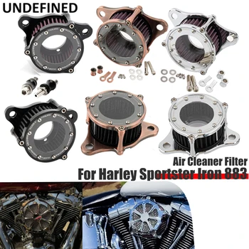 Hava Filtresi İçin Harley Sportster XL883 XL1200 Demir 883 48 72 Yetmiş İki 1991-2021 Motosiklet CNC Hava Temizleyici Emme Sistemi Seti