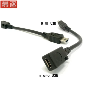 Mini USB erkek MİKRO USB B Dişi veri şarj kablosu adaptörü dönüştürücü şarj veri kablosu