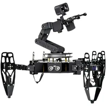 Ahududu pi çok bacaklı taşıma robotu dört ayaklı biyonik örümcek aı görüş akıllı taşıma programlama öğrenme kiti