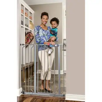 Bebek Güvenlik Kapısından Kolay Adım Ekstra Uzun Yürüyüş, Platin, 36 inç Boyunda, 6 ila 24 Ay Arası
