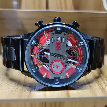Çok fonksiyonlu Saatler Erkekler için Kişiselleştirilmiş kol saati Benzersiz Tasarımlar Kazınmış Ahşap İzle Saatler Chronograph Dropshipping