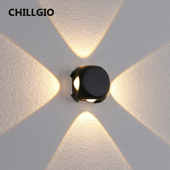 CHILLGIO su geçirmez led duvar lambası dış mekan IP65 Alüminyum Dış Spot Ev Oturma odası DEKOR Modern Yukarı Ve Aşağı Kapalı Lamba