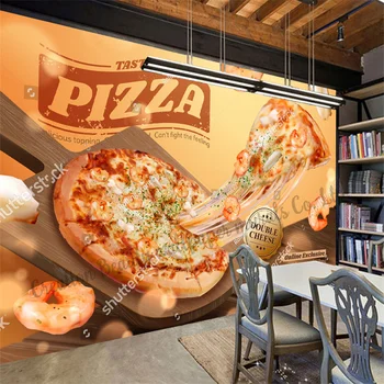 El Boyalı Deniz Ürünleri Peynir Pizza Duvar Kağıdı Endüstriyel Dekorasyon Duvar Restoran Snack Bar Mutfak Arka Plan Duvar Papel Tapiz