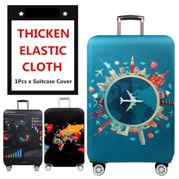 27-29 inç Moda Baskı Bavul Bagaj Kapağı Arabası Elastik Koruyucu Kılıf Toz Geçirmez Bagaj Çantası Kol Seyahat Aksesuarı