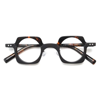 Vintage Yüksek Kaliteli Kare Asetat Gözlük Çerçeveleri Kadın Erkek Punk Optik Gözlük Çerçeveleri