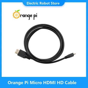 Turuncu Pi Mikro HDMI HD Kablo, Yüksek Performanslı Ses ve Video İletimine Sahip Saf Bakır Kablo, Uzunluğu yaklaşık 1,5 M