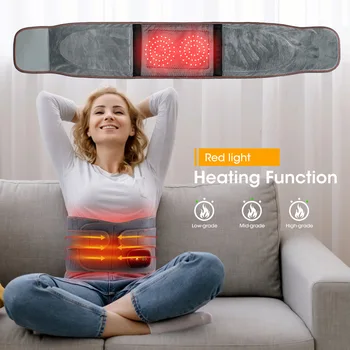 Elektrikli ısıtma masaj kemeri USB şarj kırmızı ışık ısıtma termal kemer dalış kumaş kızlar menstruasyon sıcak saray kemer