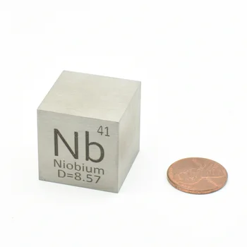 Niyobyum Elemanı Küp İnç Nb Metal Yoğunluğu Koleksiyonu Hobiler Bilim Deney 25. 4x25. 4x25. 4mm Periyodik Cetveller elementler