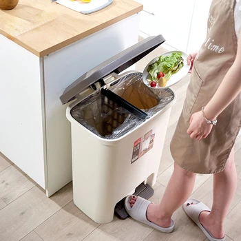 Iskandinav Tarzı çöp tenekesi Gıda Atık Çöp Tenekesi Büyük çöp tenekesi Tuvalet Atık Öğütücü Cubo Basura Cocina Ev Temizlik Araçları