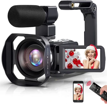 Ins Tiktok 4K Ultra HD Video Kamera Vlog Canlı YouTube 3.0 İnç 48MP 18X Dijital Wifi Webcam Kamera Canlı Akış