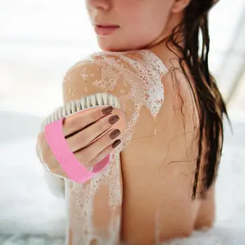 Kuru Fırçalama vücut fırçası Kuru Cilt Vücut Doğal Kıl Fırça Yumuşak SPA Fırça banyo masaj aleti Ev Dünya Çapında Mağaza