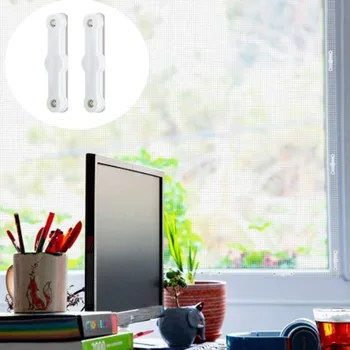 8 Xscreen Pencere Kurulum Toka Kendinden yapışkanlı Sabitleme Klipleri Ayarlanabilir Plastik pencere ızgaraları çıtçıt