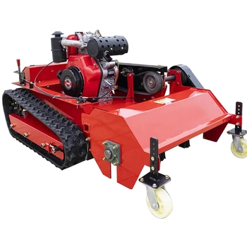 Yeni Varış Paletli Çim Kesici Uzaktan Kumanda Mini çim biçme makinesi Bahçe Çalışması için