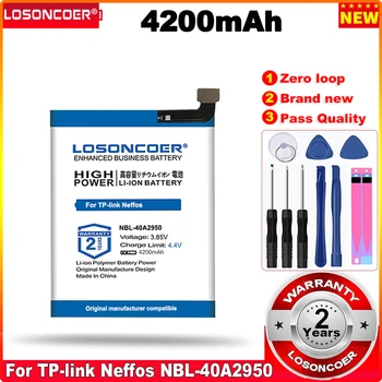 LOSONCOER Üst Marka 100% Yeni 4200mAh NBL-40A2950 Pil TP-link Neffos Piller + ücretsiz araçlar