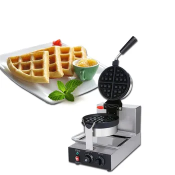 Ticari Elektrikli Waffle makinesi Klasik Dönen Yapışmaz belçika gofreti Makinesi Mini Waffle Pot 220V Paslanmaz Çelik