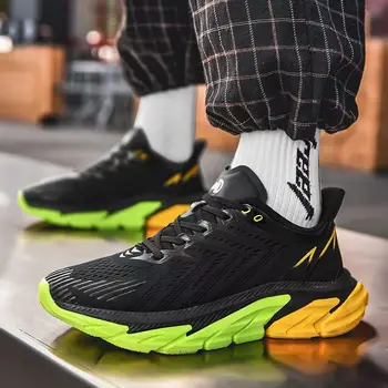 2023 Yeni Erkek Örgü Rahat yürüyüş ayakkabısı Nefes Moda Sneakers Orijinal ışık şok Emme Erkek Tenis Ayakkabısı