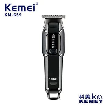 kemei saç düzeltici KM-659 USB şarj edilebilir saç kesme saç kesimi makinesi oilhead kesme gravür saç oyma beyazlatma kesme