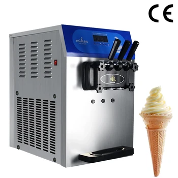 Yumuşak dondurma makinesi 220V / 110V masaüstü tipi dondurma tatlandırıcı dondurma makinesi