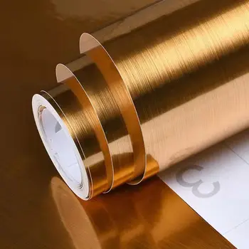 Mutfak Kendinden yapışkanlı Kağıt Etiket Altın Ambry Mesa Gümüş Duvar Kağıdı Su Geçirmez Su Geçirmez ve Yağ Geçirmez Folyo Yağı Ev Dekorasyon