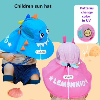 2022 Yeni Çocuk Panama plaj şapkaları Kova Şapka Yürüyüş Açık UV Koruma kapakları Çocuklar Unicorn Kap Yaz güneş şapkası
