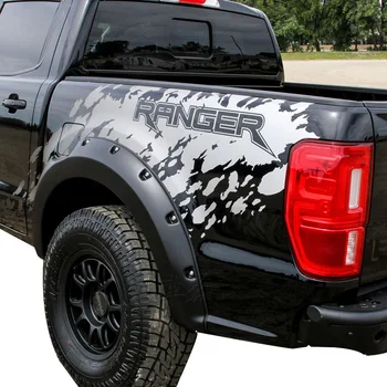 Modifiye Spor Arka Bagaj Mektup Çıkartması Grafik Vinil Wrap Kiti Dekor Çıkartmalar Ford Ranger için