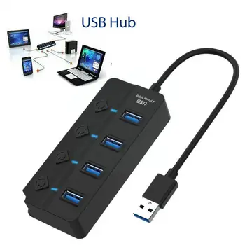 USB HUB 3.0 4 Port Çoklu Genişletici USB2.0 Hub Yüksek Splitter 5Gbps Anahtarı Çok Aksesuarları Bilgisayar Hızlı USB Adaptörü N7B0