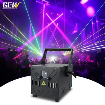 GEVV DJ club disko ışığı Lazer 1W 3W 5W 6W 8W 10W RGB Tam Renkli 3D animasyon lazeri ışık Lazer Projektör