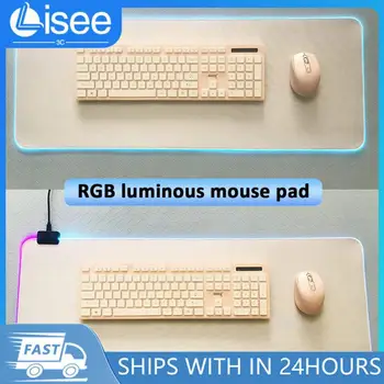 Ofis için Su Geçirmez Oyun Mouse Pad Arka Fare Halı led ışık Mousepad Masası Pad Koruyucu ışık pc Aksesuarları Oyun