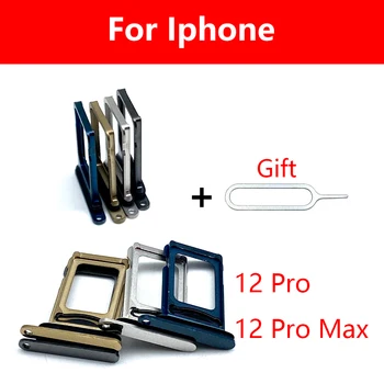 10 Adet Yeni Çift Sım Kart Tepsi Tutucu Yuvası iPhone 12 Pro Max 12Pro SIM Kart Tepsi Soket Yuvası Adaptörü Yedek Yedek Parça