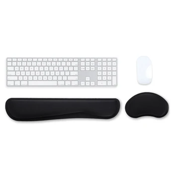 Ofis Klavye ve Mouse Pad Bilek İstirahat İle kaymaz Yumuşak Kauçuk Bilek İstirahat Fare Klavye Pedi Bilgisayar Aksesuarları