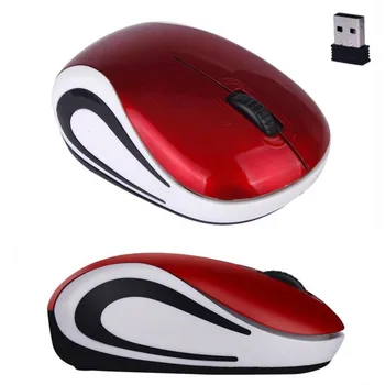 Kablosuz Dizüstü 2.4 Sevimli Fareler Mini Optik Kırmızı PC Dizüstü Bilgisayar masaüstü Ofis Eğlence laptop aksesuarları