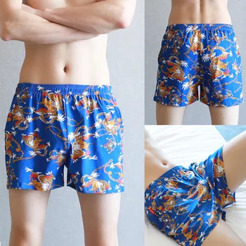 Büyük Boy Baskılı erkek Ok Şort Pantolon Pamuk Gevşek Elastik Külot Erkek Boksörler Şort Gençlik Nefes Pijama Pantolon Cuecas