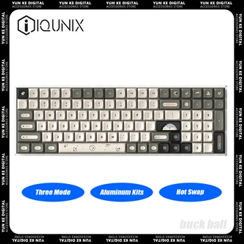 IQUNIX F97 Mekanik Klavye Kablosuz Üç Modlu Alüminyum Kitleri Hot Swap Oyun Klavyesi 100 Tuşları RGB Pc Gamer Mac ofis hediyeleri