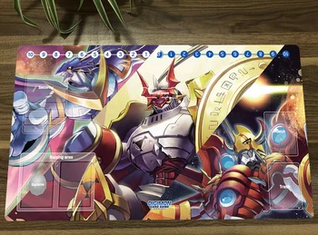 Digimon Çift Playmat Dukemon Ticaret Kart oyun halısı DTCG CCG Mat Kauçuk Mouse Pad masa pedi TCG Oyun oyun matı ve Bölgeleri Ücretsiz Çanta
