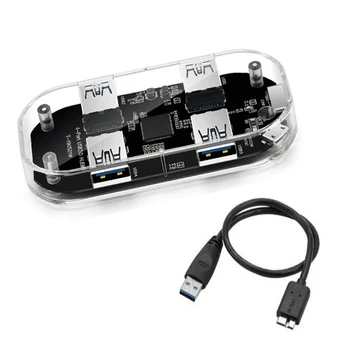 UTHAI yüksek hızlı USB3. 0 splitter tamamen şeffaf hub bilgisayar dizüstü 4-port hub USB 3.0 dönüştürücü