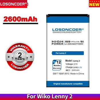 LOSONCOER 2600mAh Wiko Lenny 2 İçin Yüksek Kaliteli Telefon Pilleri Lenny 3