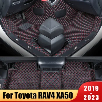Toyota için RAV4 RAV 4 XA50 2019 2020 2021 2022 2023 LHD Araba Kat Mat İç Halı Pu Deri Ayak Pedi Mat Kapak Aksesuarları