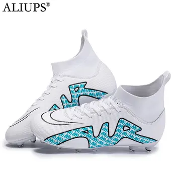 ALİUPS Boyutu 32-45 TF / FG futbol ayakkabıları Sneakers Cleats Profesyonel futbol kramponları Erkek Çocuklar Futsal futbol ayakkabısı Erkek Kız için