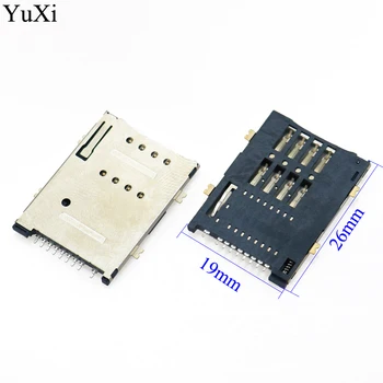 YuXi 10 adet Sım Kart Konektörü 9Pins Kendinden İtme Tipi Tablet PC için SIM Tutucu Tepsi sım kart soketi 8 + 1P