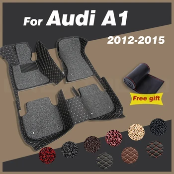 Araba Paspaslar Audi A1 (İki kapı) 2012 2013 2014 2015 Oto Ayak Pedleri Özel Halı İç Aksesuarları Dekorasyon Parçaları