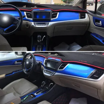 Honda Jade 2013-2019 için İç Merkezi Kontrol panelli kapı Kolu 3D / 5D Karbon Fiber Etiketler Çıkartmaları Araba styling Aksesuarları