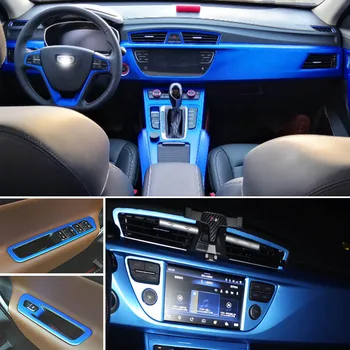 Araba-Styling Karbon Fiber Araba İç Konsol Renk değişim kalıp Sticker Çıkartmaları Geely Atlas Boyue Emgrand NL - 3 Proton X70