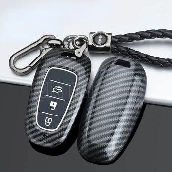 ABS Araba Styling Anahtar Tutucu Kılıf Kapak Hyundai Nexo Sonata 3 4 5 6 7 düğmeli uzak anahtar kovanı 2021 2022 Koruyucu Fob