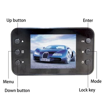 K6000 araba dvr'ı 1080P Tam Video Kaydedici ön panel kamerası LED Gece Video Registrator Dashcam Destek TF Kart