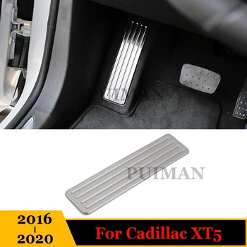 1 Adet Araba Styling Sol Ayak İstirahat Pedalı Paneli Kapak Kalıp Trim Cadillac İçin Fit XT5 2016-2020 Paslanmaz Çelik Aksesuarlar
