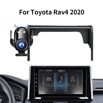 Cep telefon braketi Toyota Rav4 2020 Yükseltme karikatür geyik 20W kablosuz şarj ekranlı cep telefonu destek aksesuarları