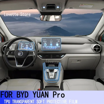 TPU Araba İç Dişli Dashboard koruyucu film Şeffaf BYD YUAN Pro (2021-2022) çizilmez Aksesuarları
